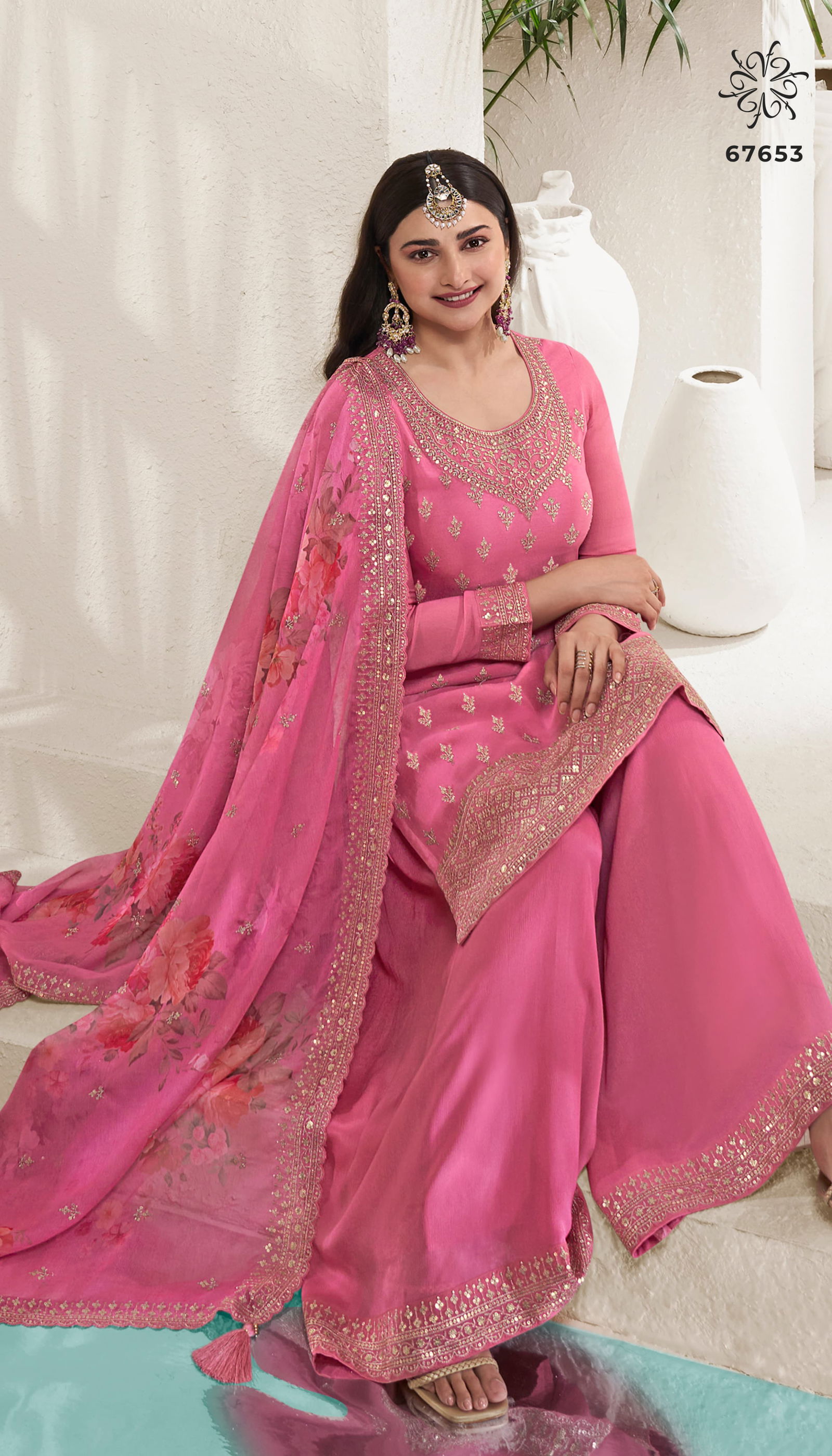 Shalini By Vinay Chinon Embroidery Wedding Salwar Suit Wholesale Market